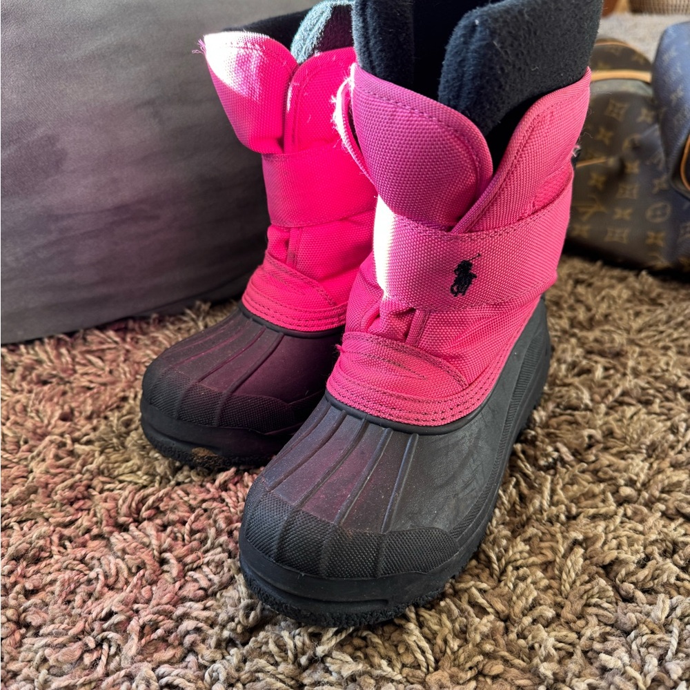 Polo by Ralph Lauren Pink and Black Kids Boots